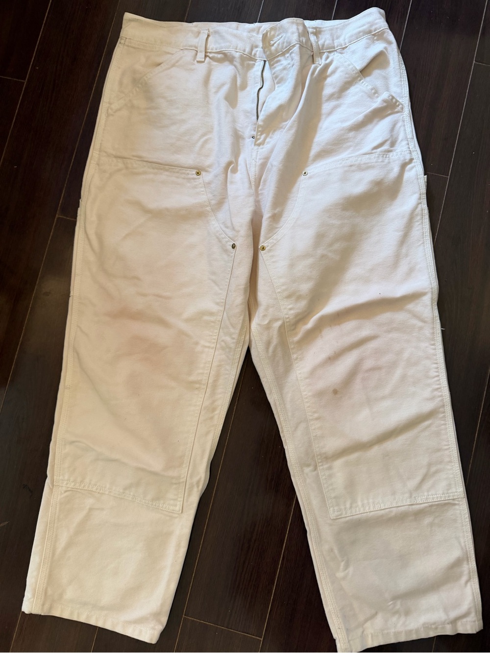 Carhartt WIP off white double knee